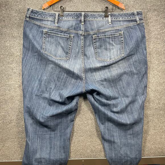 Torrid Denim Cropped Girlfriend Jeans Women's Plus 26R (50X25) Blue Stretch - Picture 11 of 12